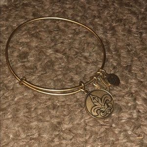 Alex and ani spade charm bracelet gold/bronze